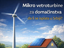mikro vetroturbina pored kuće proizvodnja električne energije iz vetra